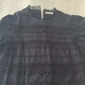 Ulla Johnson black cotton/lace top